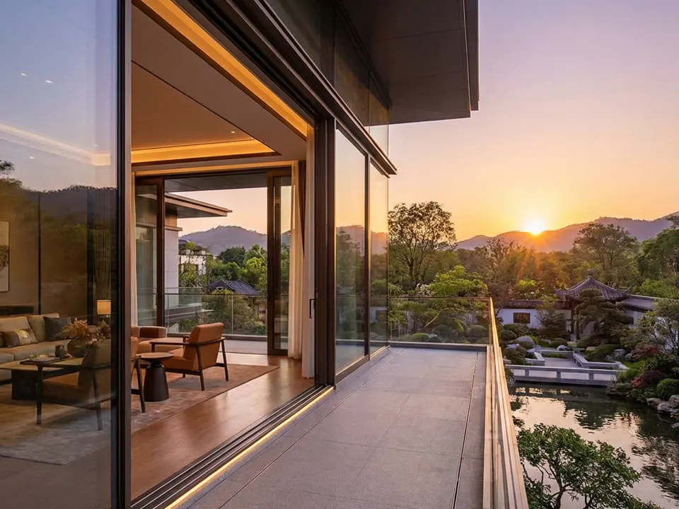 Panoramic Balcony Maglev Sliding Door in Foshan